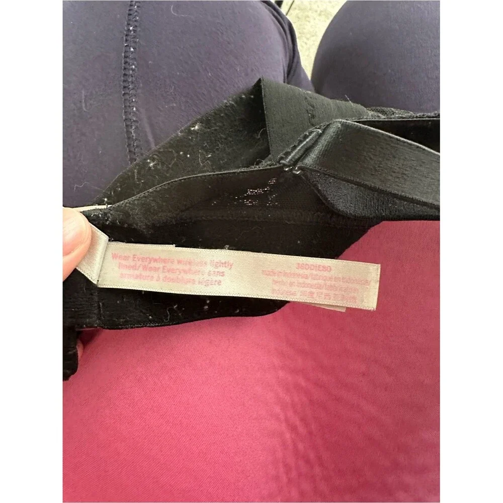 PINK Victoria's Secret Black Leopard Wear Everywhere Wireless Bra Size 36DD